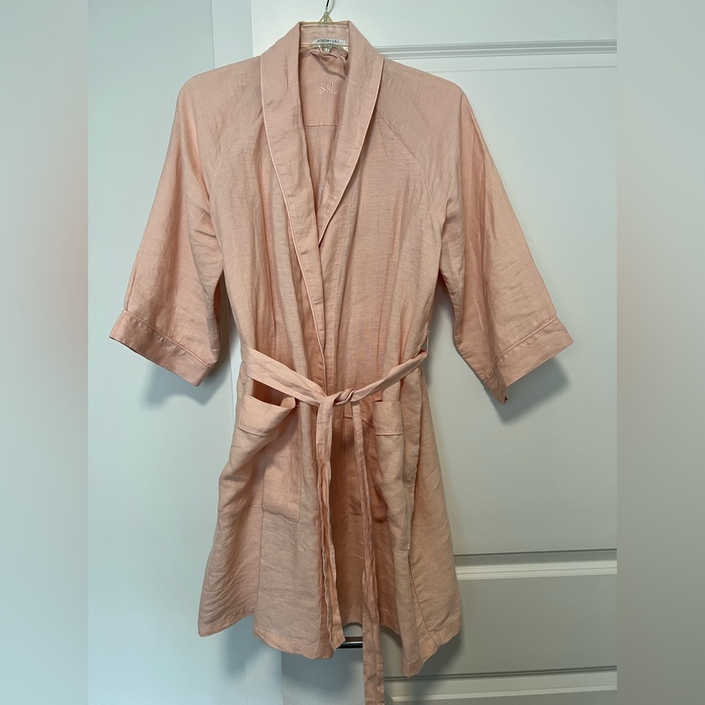 Serena & Lily beautiful Positano linen robe